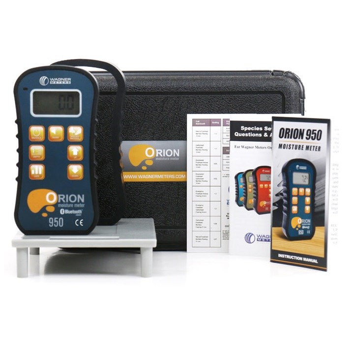 Wagner Orion 950 Smart Pinless Wood Moisture Meter With Internal EMC Calculator, Temperature & RH Sensor Kit