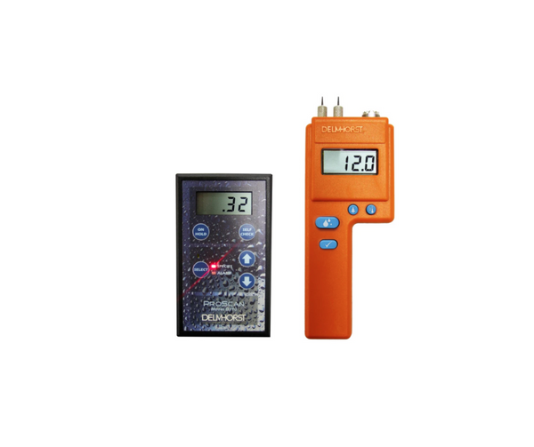 Delmhorst manufacture a range of pinless and pin moisture meters available at The Moisture Meter Company